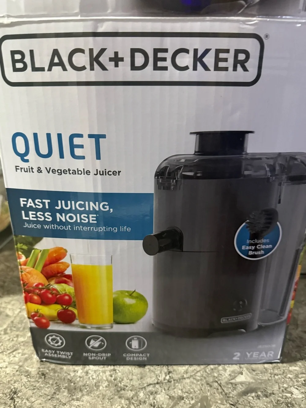 BLACK+DECKER Quiet Fruit & Vegetable Juicer — Gently Used